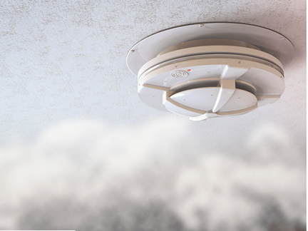 smoke alarm detecting smoke