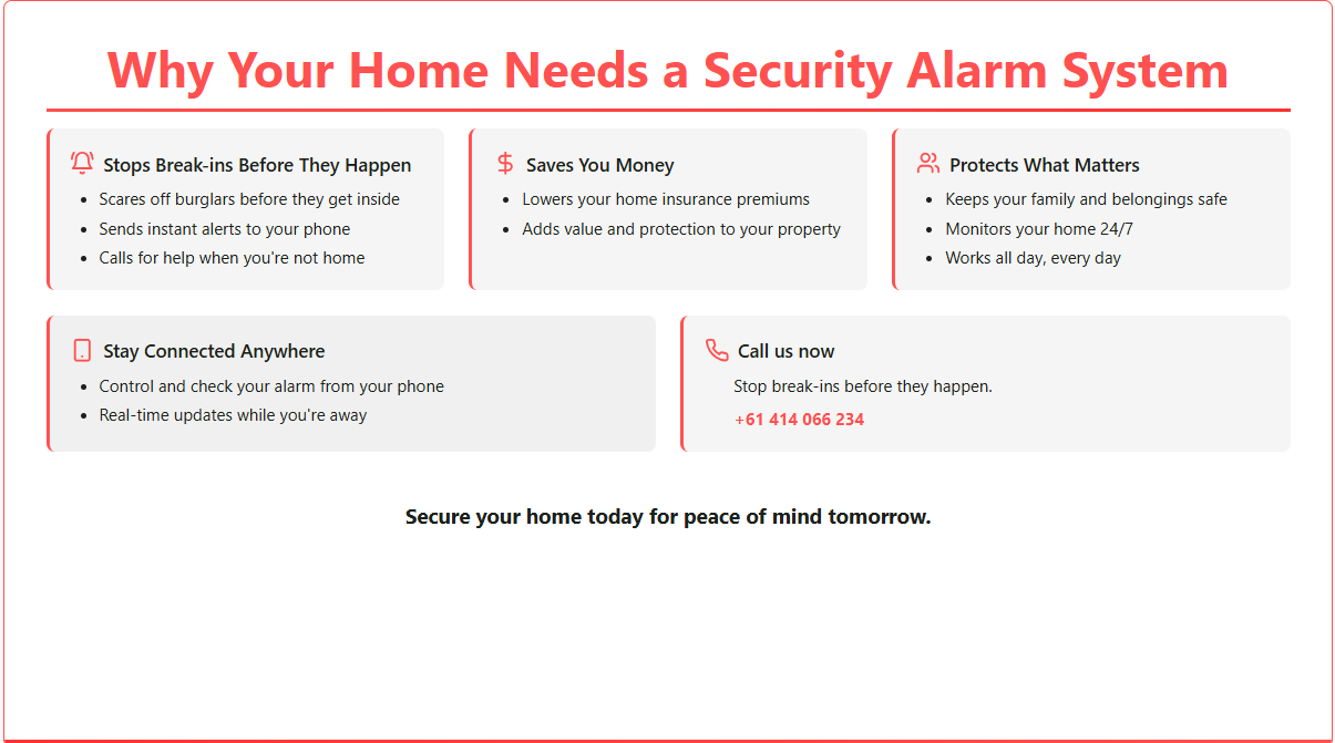 Why Your Home Needs a Security Alarm System
