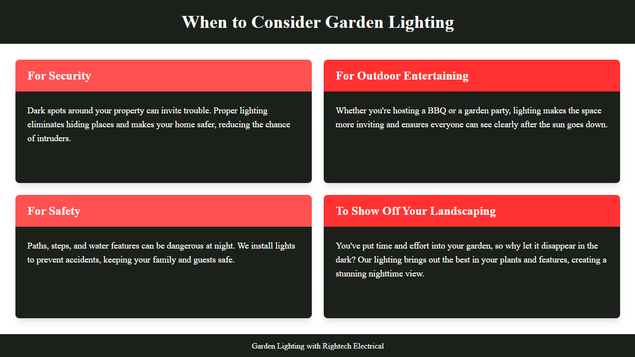 When to Consider Garden Lighting