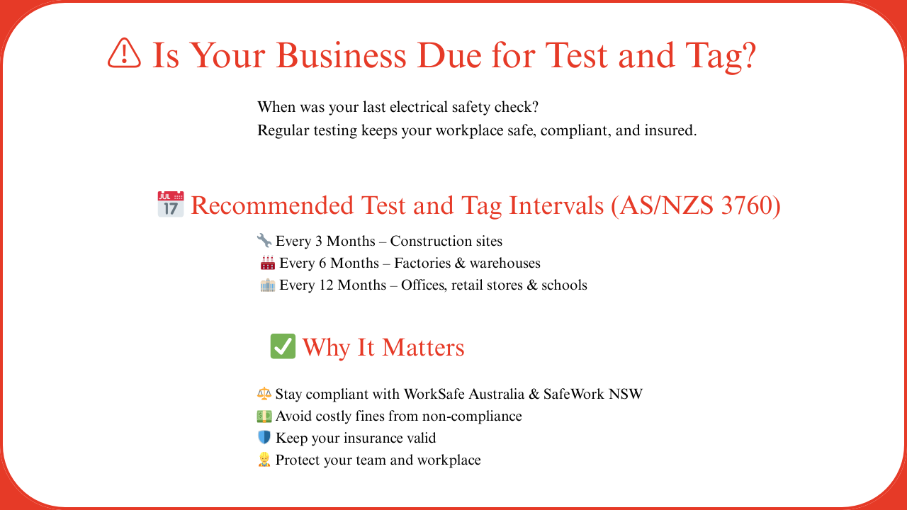 Is Your Business Due for Test and Tag Services?